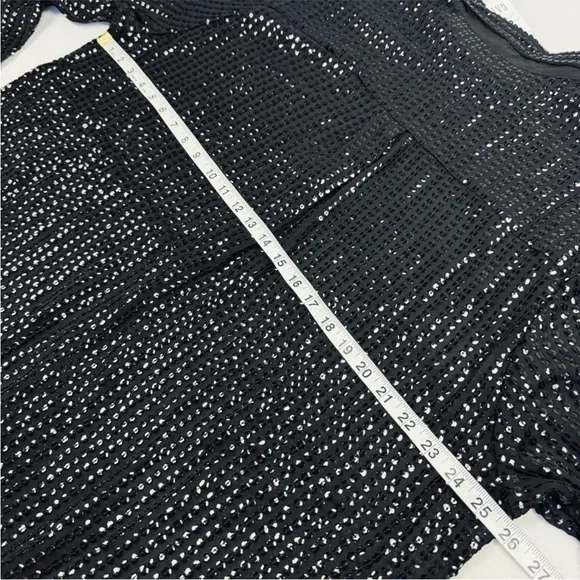 GAP black semi sheer sequin shirt XXL NWT - Picture 7 of 13